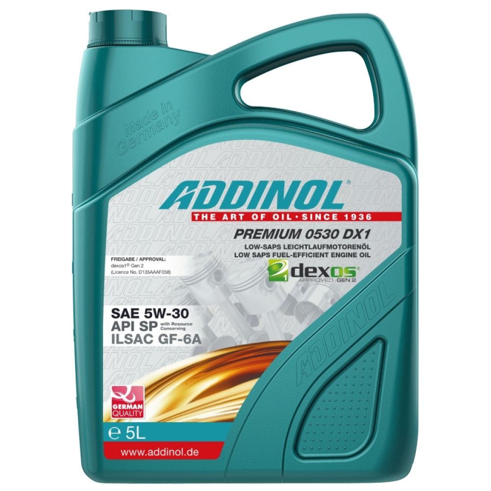 Моторное масло ADDINOL Premium 0530 DX1 5W-30, 5л