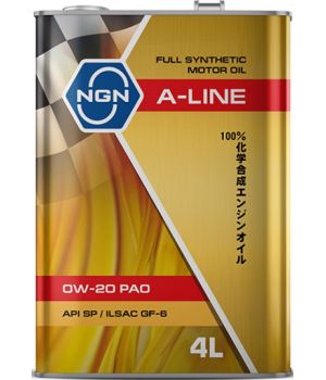 Моторное масло NGN A-Line 0W-20 PAO, 4л