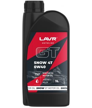 Моторное масло LAVR MOTO GT Snow 4T 0W-40 SN, 1л