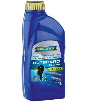 Моторное масло для 4-T лодочных моторов RAVENOL Outboardoel 4T 25W-40, 1л