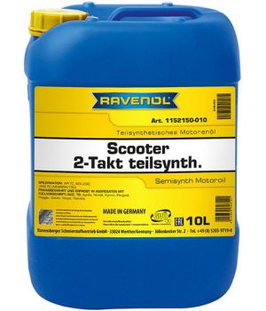 Моторное масло для 2-Такт скутеров RAVENOL Scooter 2-Takt Teilsynt, 10л