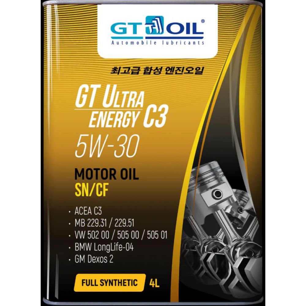 Моторное масло GT OIL GT Ultra Energy C3 5W-30, 4л Моторное масло GT OIL GT Ultra Energy C3 5W-30, 4л