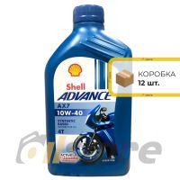Моторное масло Shell Advance 4T AX7 10W-40, 1л