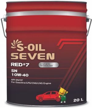 Моторное масло S-OIL SEVEN RED #7 SN 10W-40, 20л
