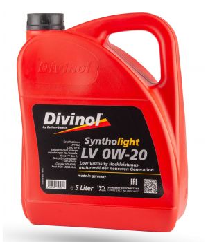 Моторное масло DIVINOL Syntholight LV 0W-20, 5л