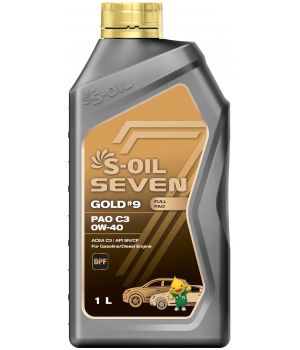 Моторное масло S-OIL SEVEN GOLD #9 PAO C3 0W-40, 1л