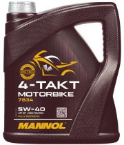 Моторное масло MANNOL 7834 4-TAKT MOTORBIKE 5W-40, 4л