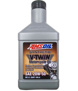 Мотоциклетное масло AMSOIL Synthetic V-Twin Motorcycle Oil SAE 20W-50 (0.946л)
