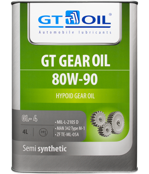 Трансмиссионное масло GT OIL GT GEAR Oil SAE 80W-90 GL-4, 4л