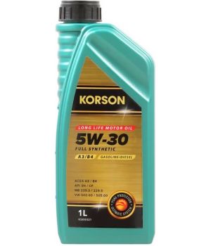 Моторное масло KORSON FULL SYNTHETIC A3/B4 5W-30, 1л