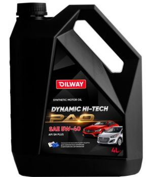 Моторное масло Oilway Dynamic Hi-Tech PAO 5W-40, 4л