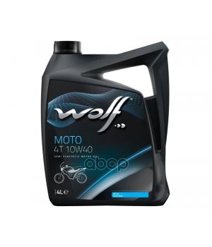 Моторное масло Wolf MOTO 4T 10W-40, 4л