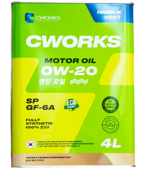 Моторное масло CWORKS HANGUK 0W-20 SP/GF-6A, 4л