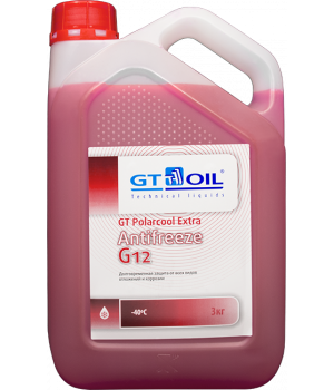 Антифриз готовый GT OIL GT PolarCool Extra G12 красный, 3кг
