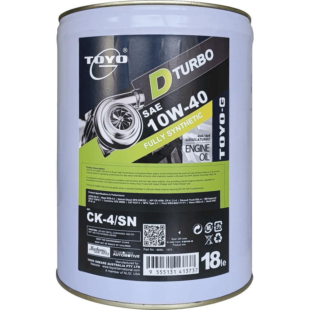 Моторное масло TOYO-G D-Turbo 10W-40 CK-4/SN, 18л Моторное масло TOYO-G D-Turbo 10W-40 CK-4/SN, 18л