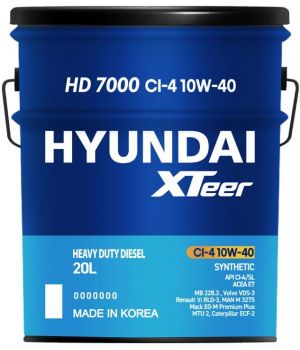 Моторное масло HYUNDAI XTeer HD 7000 10W-40 CI-4, 20л