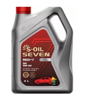 Моторное масло S-OIL SEVEN RED #7 SN 5W-30, 4л