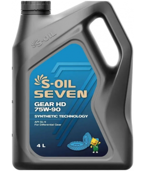 Трансмиссионное масло S-OIL SEVEN GEAR HD 75W-90, 4л