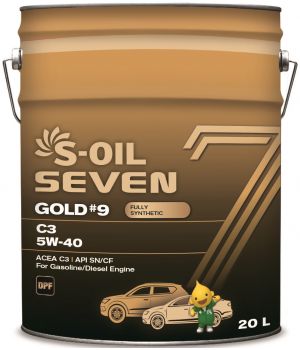 Моторное масло S-OIL SEVEN GOLD #9 C3 5W-40​​​​​​​, 20л