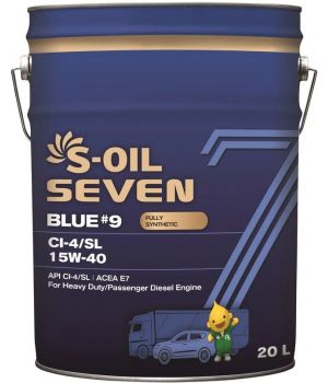 Моторное масло S-OIL SEVEN BLUE #9 CI-4/SL 15W-40, 20л