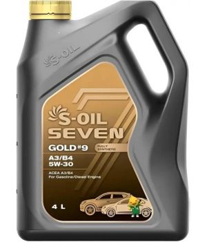 Моторное масло S-OIL SEVEN GOLD #9 A3/B4 5W-30​​​​​​​, 4л