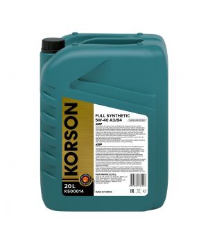 Моторное масло KORSON FULL SYNTHETIC A3/B4 5W-40, 20л