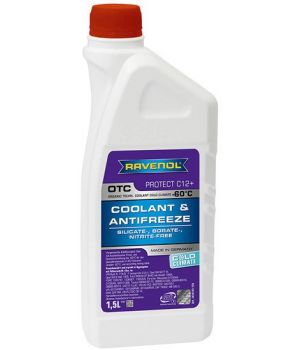 Антифриз RAVENOL OTC COLD CLIMATE Protect C12+ Premix -60°C (готовый), 1,5л