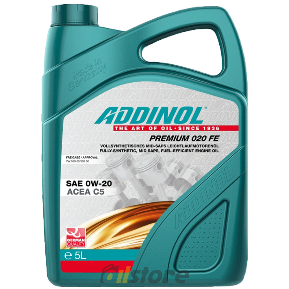 Моторное масло ADDINOL Premium 020 FE 0W-20, 5л