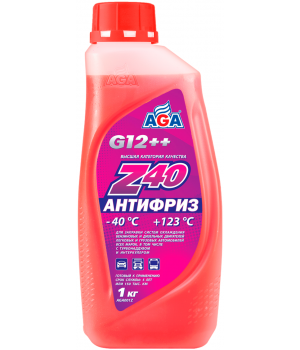 Антифриз красный AGA Z40, -40°С, G12++, 1кг