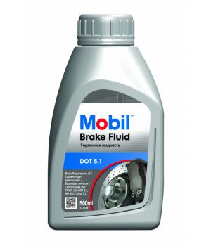 Тормозная жидкость Mobil Brake Fluid DOT 5.1, 0,5л