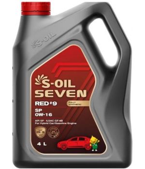 Моторное масло S-OIL SEVEN RED #9 SP 0W-16, 4л