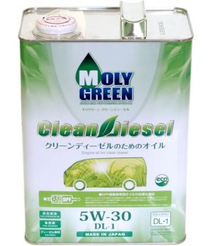 Моторное масло MolyGreen Clean Diesel DL-1 5W-30, 4л