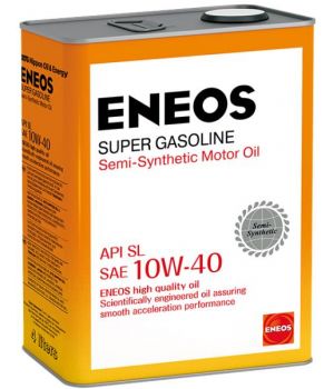 Моторное масло ENEOS Super Gasoline SL Semi-Synthetic 10W-40, 4 л.
