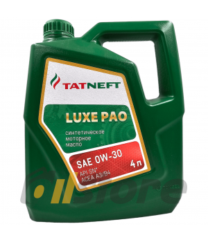 Моторное масло Татнефть LUXE PAO 0W-30, 4л