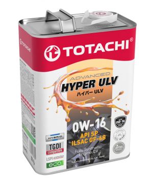 Моторное масло TOTACHI HYPER ULV Synthetic SP/GF-6B 0W-16, 4л