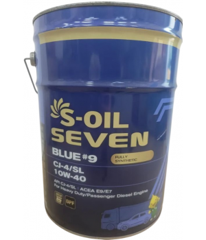 Моторное масло S-OIL SEVEN BLUE #7 CJ-4/SL 10W-40, 20л