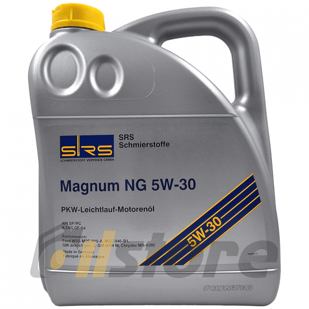 Моторное масло SRS Magnum NG 5W-30, 4л - цены и характеристики | Купить в  интернет-магазине автомобильных масел OIL-STORE.RU