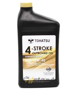 Моторное масло Tohatsu 4-Stroke Outboard Oil 10W-40, 0.946л