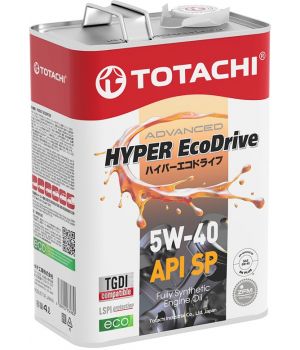 Моторное масло TOTACHI HYPER Ecodrive Fully Synthetic 5W-40 SP/SN PLUS, 4л