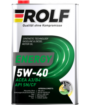 Моторное масло ROLF ENERGY 5W-40 A3/B4 SN/CF, 1л