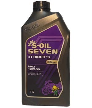 Моторное масло S-OIL SEVEN 4T RIDER #9 MA2 10W-30​​​​​​​, 1л