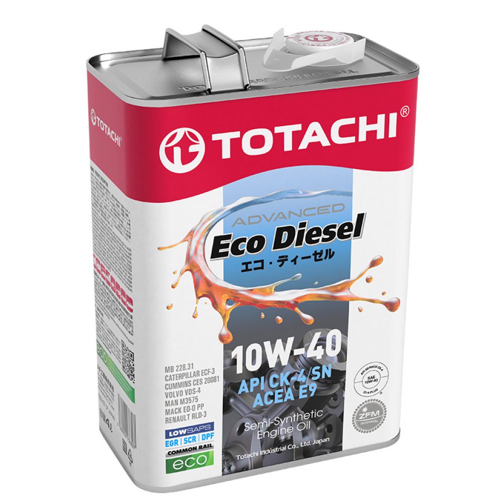 Моторное масло TOTACHI Eco Diesel CK-4/CJ-4/SN 10W-40, 4л