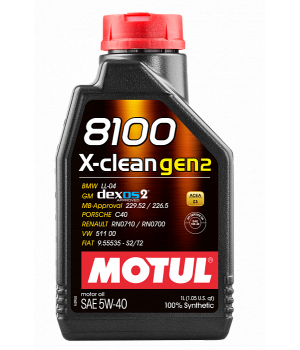 Моторное масло Motul 8100 X-clean gen2 5W-40, 1л