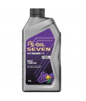 Моторное масло S-Oil 7 4T RIDER #7 MA2 15W-50, 1л