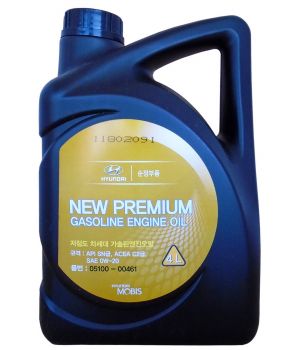 Моторное масло Hyundai/Kia New Premium Gasoline Engine Oil 0W-20, 4л