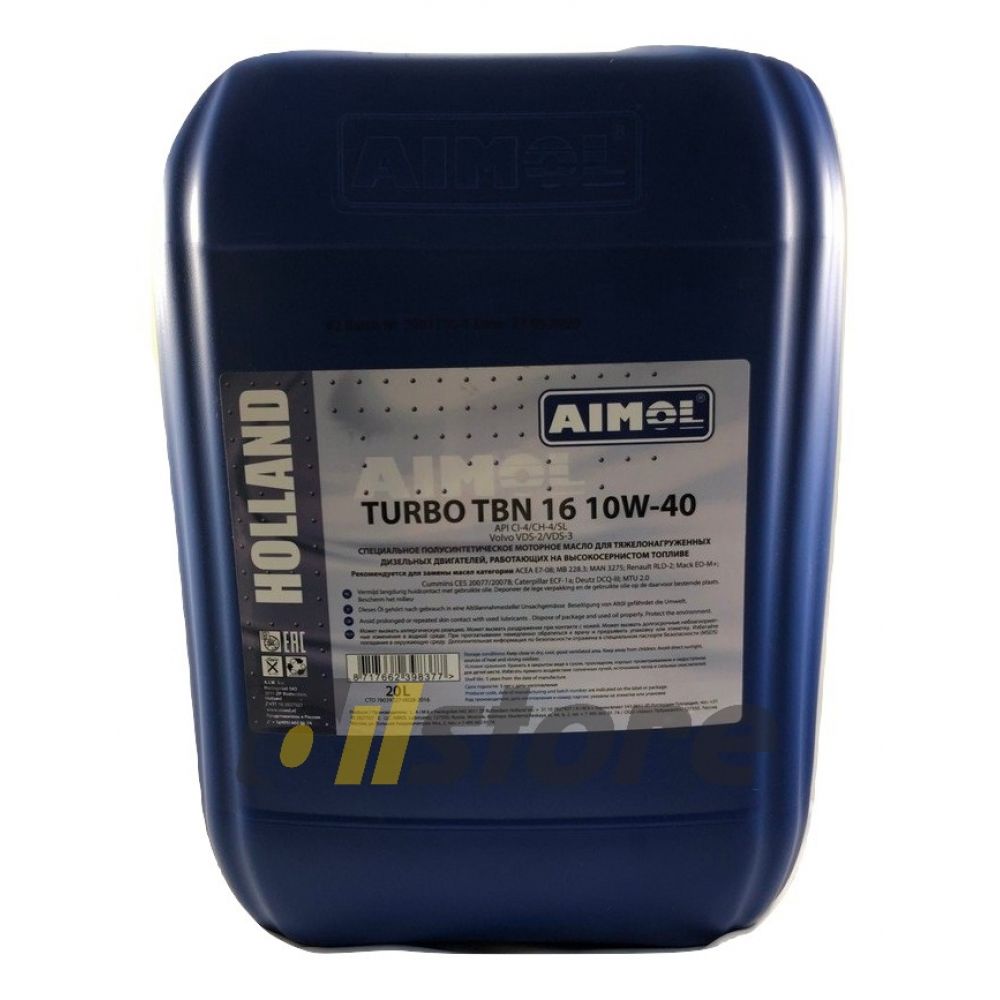 Моторное масло AIMOL Turbo TBN16 10W-40, 20л