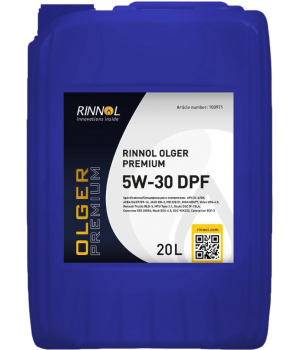 Моторное масло RINNOL OLGER PREMIUM 5W-30 DPF, 20л