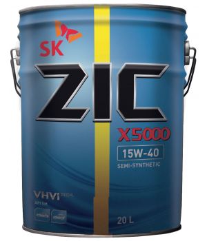 Моторное масло ZIC X5000 15W-40, 20л