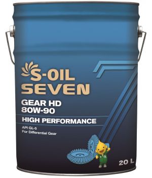 Трансмиссионное масло S-OIL SEVEN GEAR LSD 80W-90, 20л