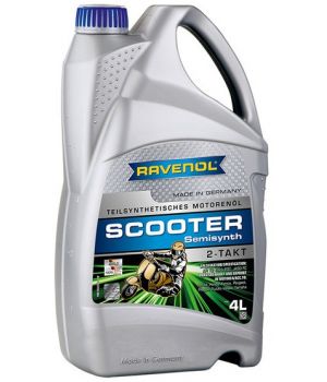 Моторное масло для 2-Такт скутеров RAVENOL Scooter 2-Takt Teilsynt, 4л